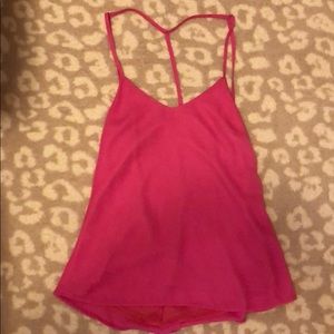 Hot Pink Open Back Tank